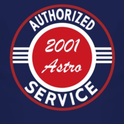 Authorized Service 2001 Chevy Astro Dark T Shirt