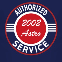 Authorized Service 2002 Chevy Astro Dark T Shirt