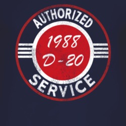 Authorized Service 1988 Chevy D-20 Distressed Look Dark T Shirt