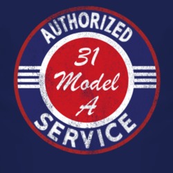 Authorized Service 1931 Model A Distressed Look Dark T Shirt
