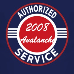 Authorized Service 2008 Chevy Avalanche Dark T Shirt