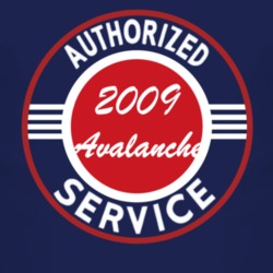 Authorized Service 2009 Chevy Avalanche Dark T Shirt