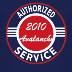 Authorized Service 2010 Chevy Avalanche Dark T Shirt