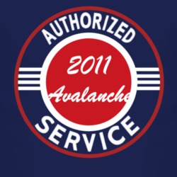 Authorized Service 2011 Chevy Avalanche Dark T Shirt