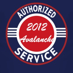 Authorized Service 2012 Chevy Avalanche Dark T Shirt