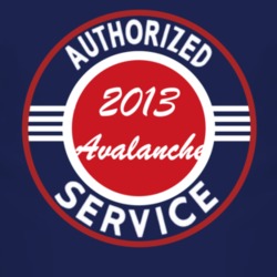 Authorized Service 2013 Chevy Avalanche Dark T Shirt