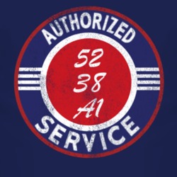 Authorized Service 1952 M 38 A1 Distressed Look Dark T Shirt
