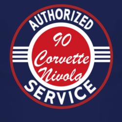 Authorized Service 1990 Chevy Corvette Nivola Dark T Shirt