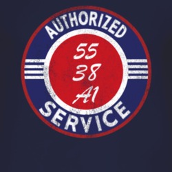 Authorized Service 1955 M 38 A1 Distressed Look Dark T Shirt