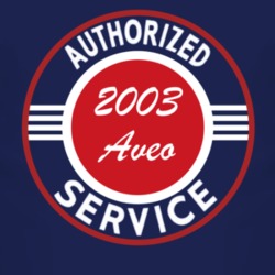 Authorized Service 2003 Chevy Aveo Dark T Shirt