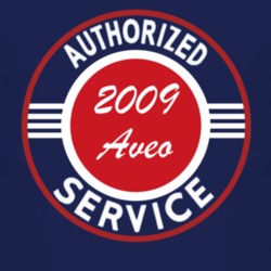 Authorized Service 2009 Chevy Aveo Dark T Shirt
