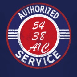 Authorized Service 1954 M 38 A1C Distressed Look Dark T Shirt