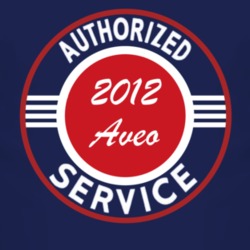 Authorized Service 2012 Chevy Aveo Dark T Shirt
