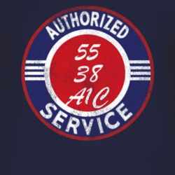 Authorized Service 1955 M 38 A1C Distressed Look Dark T Shirt