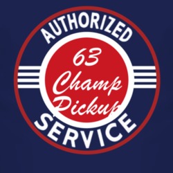 Authorized Service 1963 Studebaker Champ Pickup Dark T Shirt