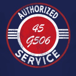 Authorized Service 1945 Chevy G506 Distressed Look Dark T Shirt