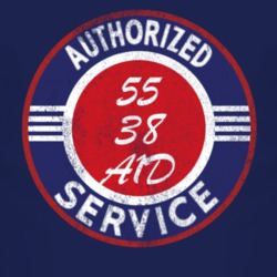 Authorized Service 1955 M 38 A1D Distressed Look Dark T Shirt
