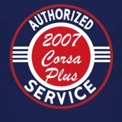 Authorized Service 2007 Chevy Corsa Plus Dark T Shirt