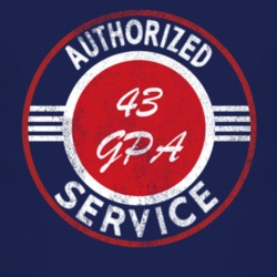 Authorized Service 1943 GPA Distressed Look Dark T Shirt