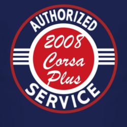 Authorized Service 2008 Chevy Corsa Plus Dark T Shirt