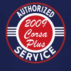 Authorized Service 2009 Chevy Corsa Plus Dark T Shirt