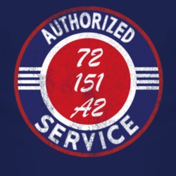Authorized Service 1972 M 151 A2 Distressed Look Dark T Shirt