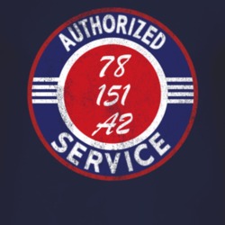 Authorized Service 1978 M 151 A2 Distressed Look Dark T Shirt