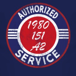 Authorized Service 1980 M 151 A2 Distressed Look Dark T Shirt