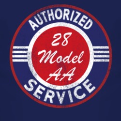 Authorized Service 1928 Model AA Distressed Look Dark T Shirt