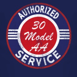 Authorized Service 1930 Model AA Distressed Look Dark T Shirt