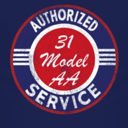 Authorized Service 1931 Model AA Distressed Look Dark T Shirt