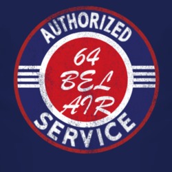 Authorized Service 1964 CHEVY BEL AIR Distressed Look Dark T Shirt