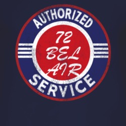 Authorized Service 1972 CHEVY BEL AIR Distressed Look Dark T Shirt