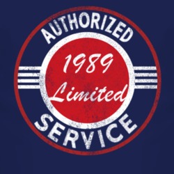 Authorized Service 1989 Cherokee Limited Distressed Look Dark T Shirt