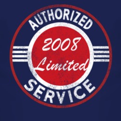 Authorized Service 2008 Commander Limited Distressed Look Dark T Shirt