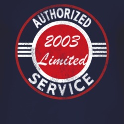 Authorized Service 2003 Liberty Limited Distressed Look Dark T Shirt