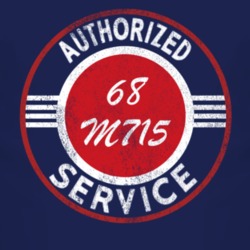 Authorized Service 1968 Kaiser M715 Distressed Look Dark T Shirt