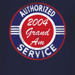Authorized Service 2004 Pontiac Grand Am Distressed Look Dark T Shirt