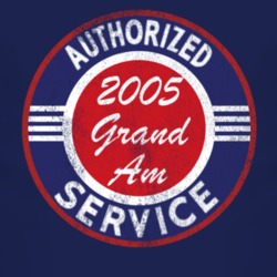 Authorized Service 2005 Pontiac Grand Am Distressed Look Dark T Shirt