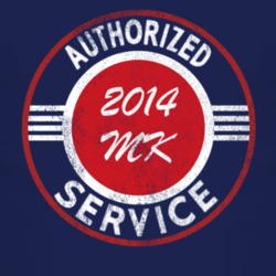 Authorized Service 2014 Patiot MK Distressed Look Dark T Shirt