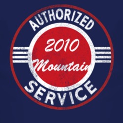 Authorized Service 2010 JK Mountain Distressed Look Dark T Shirt