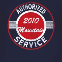 Authorized Service 2010 Wrangler Mountain Distressed Look Dark T Shirt