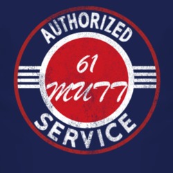 Authorized Service 1961 M151 MUTT Distressed Look Dark T Shirt
