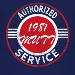 Authorized Service 1981 M151 MUTT Distressed Look Dark T Shirt