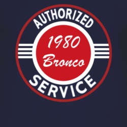 Authorized Service 1980 Bronco Dark T Shirt
