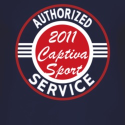 Authorized Service 2011 Chevy Captiva Sport Dark T Shirt
