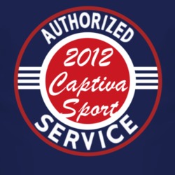 Authorized Service 2012 Chevy Captiva Sport Dark T Shirt