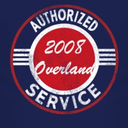 Authorized Service 2008 Commander Overland Distressed Look Dark T Shir
