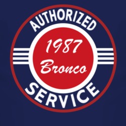 Authorized Service 1987 Bronco Dark T Shirt
