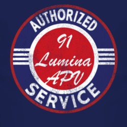 Authorized Service 1991 Chevy Lumina APV Distressed Look Dark T Shirt